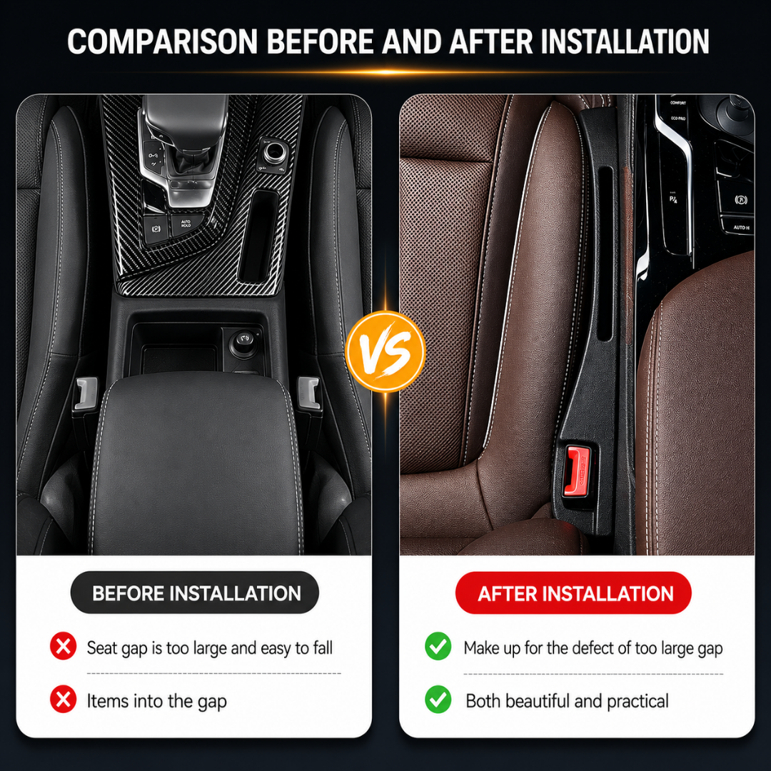 🔥 Today Only 50% OFF 🚗 Car Seat Gap Filler with Storage Slot – Custom Logo Edition